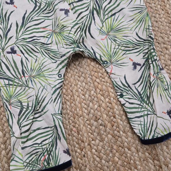 OSO & ME Tropical Jumpsuit Overalls 2T NEW!! Palm Beach Summer - Picture 3 of 6